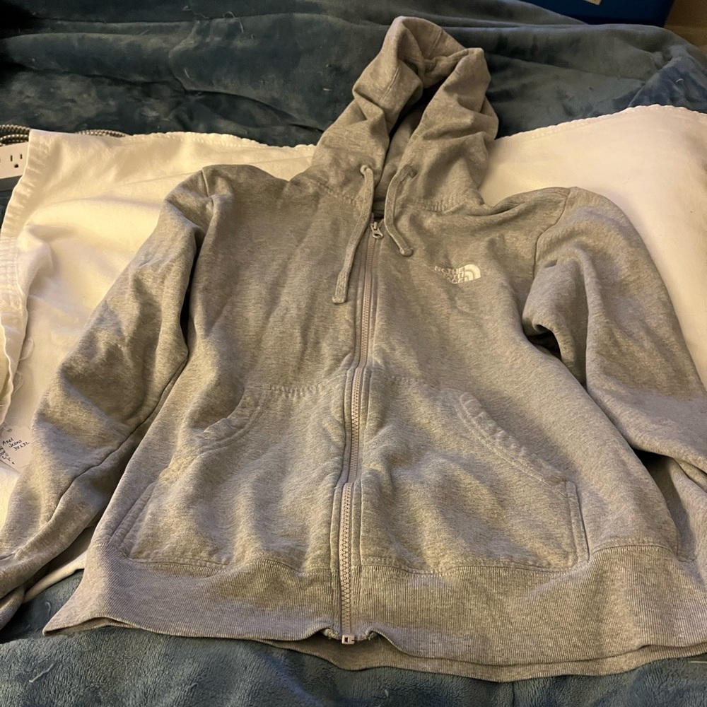 The NorthFace Gray Climbing Club Zip Up Hoodie size Medium